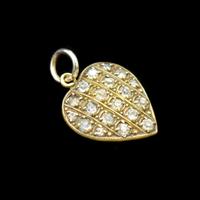 Antique Old Cut Paste Rolled Gold Puffy Heart Pendant Charm (2 of 8) Antique Old Cut Paste Rolled Gold Puffy Heart Pendant Charm (2 of 8)