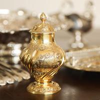 Antique Georgian Solid Silver Gilt Tea Caddy / Sugar Caster, Baronet Coat of Arms (heathcote) - Samuel Taylor 1753 (3 of 27) Antique Georgian Solid Silver Gilt Tea Caddy / Sugar Caster, Baronet Coat of Arms (heathcote) - Samuel Taylor 1753 (3 of 27)