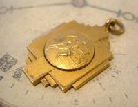 Antique Pocket Watch Chain Sporting Fob 1920s Art Deco Gilt Runner Sprinter Fob (2 of 7) Antique Pocket Watch Chain Sporting Fob 1920s Art Deco Gilt Runner Sprinter Fob (2 of 7)