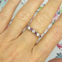 Vintage 18ct Ruby & Diamond seven stone ring ~ 40th wedding Anniversary (4 of 10) Vintage 18ct Ruby & Diamond seven stone ring ~ 40th wedding Anniversary (4 of 10)