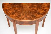 Antique Burr Walnut Demi Lune Console Table (2 of 8) Antique Burr Walnut Demi Lune Console Table (2 of 8)