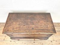 Antique Mahogany Metal Bound Trunk with Wheels (3 of 10) Antique Mahogany Metal Bound Trunk with Wheels (3 of 10)