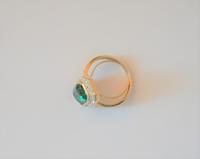 Vintage Signed Designer Attwood & Sawyer Gold Plated Emerald & Crystal Cocktail Ring - Boxed / Xmas Gift Dress Ring (6 of 11) Vintage Signed Designer Attwood & Sawyer Gold Plated Emerald & Crystal Cocktail Ring - Boxed / Xmas Gift Dress Ring (6 of 11)