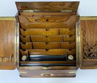 Victorian Burr Walnut Brass Bound Desktop Stationery Cabinet (5 of 15) Victorian Burr Walnut Brass Bound Desktop Stationery Cabinet (5 of 15)