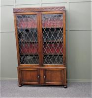Oak Leaded Door Bookcase (5 of 9) Oak Leaded Door Bookcase (5 of 9)