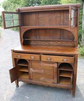 1920s Large Oak Carved Buffet with Display Cupboards (2 of 7) 1920s Large Oak Carved Buffet with Display Cupboards (2 of 7)