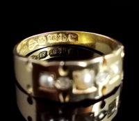 Victorian Rose Cut Diamond and Split Pearl Ring, 15ct Gold (10 of 12) Victorian Rose Cut Diamond and Split Pearl Ring, 15ct Gold (10 of 12)
