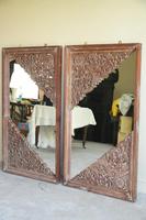 Pair of Indonesian Pierced & Carved Mirrors