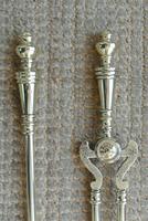 Quality Victorian Brass Fire Irons Companion Set Tongs Poker Shovel (4 of 9) Quality Victorian Brass Fire Irons Companion Set Tongs Poker Shovel (4 of 9)