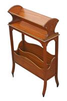 Victorian 19th Century Satin Walnut Bookcase / Book Trough (6 of 6) Victorian 19th Century Satin Walnut Bookcase / Book Trough (6 of 6)