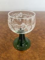 Set Of Eight Engraved Antique Wine Glasses (5 of 5) Set Of Eight Engraved Antique Wine Glasses (5 of 5)