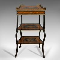Antique Etagere, Italian, Mahogany, Boxwood, 3 Tier Whatnot, Victorian c.1900 (4 of 12) Antique Etagere, Italian, Mahogany, Boxwood, 3 Tier Whatnot, Victorian c.1900 (4 of 12)
