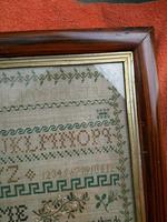 Large Antique Needlework Sampler 1837 Elizabeth Starkey. in Frame 20" x 20" (3 of 12) Large Antique Needlework Sampler 1837 Elizabeth Starkey. in Frame 20" x 20" (3 of 12)