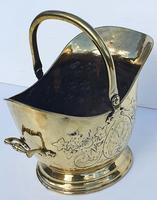 19th Century Embossed Brass Coal Scuttle (2 of 3) 19th Century Embossed Brass Coal Scuttle (2 of 3)