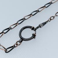 Antique Niello Silver and Gold Watch Chain Bracelet with Dog Clip and Bolt Ring (3 of 8) Antique Niello Silver and Gold Watch Chain Bracelet with Dog Clip and Bolt Ring (3 of 8)
