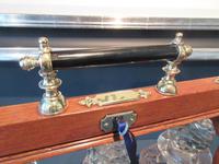 Antique Polished Oak & Ebony Three Bottle Tantalus (6 of 11) Antique Polished Oak & Ebony Three Bottle Tantalus (6 of 11)