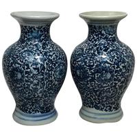 Beautiful Pair Small Chinese Qing Style Porcelain Peony Vases (28 of 33) Beautiful Pair Small Chinese Qing Style Porcelain Peony Vases (28 of 33)