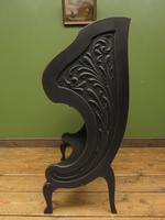 Antique Art Nouveau Black Writing Bureau Desk with Carvings, Lockable, Gothic (10 of 23) Antique Art Nouveau Black Writing Bureau Desk with Carvings, Lockable, Gothic (10 of 23)