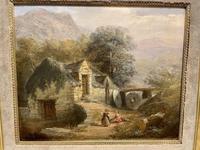 19th Century Charming Oil on Board of Welsh Mill (2 of 3) 19th Century Charming Oil on Board of Welsh Mill (2 of 3)