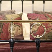 Black Victorian Brass & Iron Bedstead with Brass Circles (9 of 11) Black Victorian Brass & Iron Bedstead with Brass Circles (9 of 11)