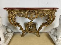 Giltwood Console Table with Red Marble Top (2 of 5) Giltwood Console Table with Red Marble Top (2 of 5)