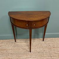 Elegant Demi Lune Tambour Front Antique Side Table (6 of 6) Elegant Demi Lune Tambour Front Antique Side Table (6 of 6)