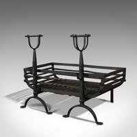 Antique Fire Basket, Pair of Andirons, English, Iron, Fireside, Victorian, 1900 (12 of 12) Antique Fire Basket, Pair of Andirons, English, Iron, Fireside, Victorian, 1900 (12 of 12)