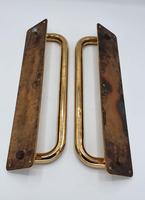 Pair of Early 20th Century Brass Door Handles or Pulls (2 of 2) Pair of Early 20th Century Brass Door Handles or Pulls (2 of 2)