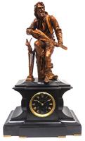 Antique French Slate Mantel Clock 8-Day Striking Gilt Spelter Figural Mantle Clock (2 of 8) Antique French Slate Mantel Clock 8-Day Striking Gilt Spelter Figural Mantle Clock (2 of 8)
