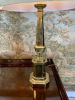 Pair Of Early 20th C Brass Lamps With Silk Shades (2 of 7) Pair Of Early 20th C Brass Lamps With Silk Shades (2 of 7)