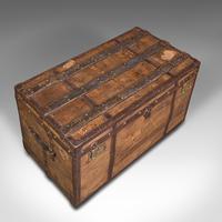 Large Antique Steamer Trunk, English, Pine, Travel, Shipping Chest, Victorian (7 of 12) Large Antique Steamer Trunk, English, Pine, Travel, Shipping Chest, Victorian (7 of 12)