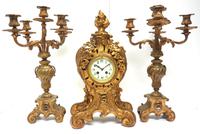 Impressive Candelabra Clock Set French Rococo Ormolu Bronze Mantel Clock. (4 of 10) Impressive Candelabra Clock Set French Rococo Ormolu Bronze Mantel Clock. (4 of 10)