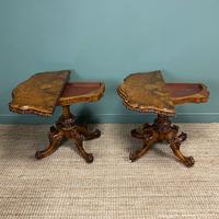 Stunning Pair of Victorian Walnut Antique Card Tables (4 of 9) Stunning Pair of Victorian Walnut Antique Card Tables (4 of 9)
