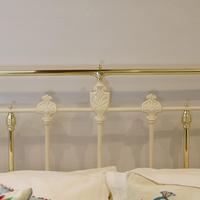 Brass & Iron Antique Platform Bed in Cream (3 of 6) Brass & Iron Antique Platform Bed in Cream (3 of 6)
