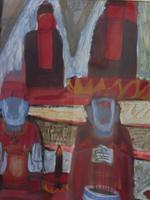 Large watercolour Temple Scene Listed Vietnamese artist Kha Nygun (9 of 10) Large watercolour Temple Scene Listed Vietnamese artist Kha Nygun (9 of 10)