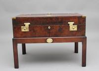 Early 20th Century Leather Bound ex army trunk on stand (3 of 8) Early 20th Century Leather Bound ex army trunk on stand (3 of 8)