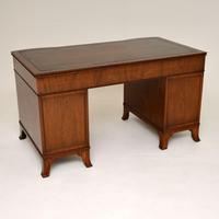 Antique Mahogany Leather Top Pedestal Desk (11 of 11) Antique Mahogany Leather Top Pedestal Desk (11 of 11)