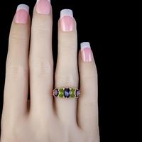 Antique Edwardian Suffragette Ring 18ct Gold Peridot Amethyst Diamond c.1910 (5 of 5) Antique Edwardian Suffragette Ring 18ct Gold Peridot Amethyst Diamond c.1910 (5 of 5)