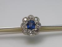 Art Deco, 15ct Gold Diamond & Sapphire Brooch (3 of 7) Art Deco, 15ct Gold Diamond & Sapphire Brooch (3 of 7)