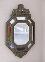 19th Century French Renaissance Style Octagonal Repousse Brass Cushion Framed Mirror (6 of 7) 19th Century French Renaissance Style Octagonal Repousse Brass Cushion Framed Mirror (6 of 7)