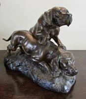 Large Sculpture of Spelter Hunting Dogs By T. Cartier with a Bronzed Finish (6 of 7) Large Sculpture of Spelter Hunting Dogs By T. Cartier with a Bronzed Finish (6 of 7)