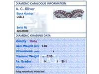 1.86ct Ruby & 0.55ct Diamond, 12ct White Gold Earrings c.1930 (8 of 9) 1.86ct Ruby & 0.55ct Diamond, 12ct White Gold Earrings c.1930 (8 of 9)