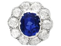 2.10ct Basaltic Sapphire & 3.30ct Diamond, 9ct Yellow Gold Cluster Earrings - Antique c.1890 (4 of 9) 2.10ct Basaltic Sapphire & 3.30ct Diamond, 9ct Yellow Gold Cluster Earrings - Antique c.1890 (4 of 9)