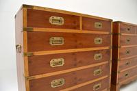 Pair of Yew Wood Military Campaign Style Chests (8 of 14) Pair of Yew Wood Military Campaign Style Chests (8 of 14)