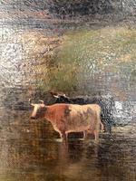 Antique River Landscape Oil Painting with Cows by Bridge Signed W Weir (6 of 10) Antique River Landscape Oil Painting with Cows by Bridge Signed W Weir (6 of 10)