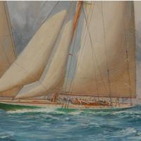 A rare painting of 1930 America’s Cup racing off Newport, signed ‘Harold Wyllie’ (3 of 12) A rare painting of 1930 America’s Cup racing off Newport, signed ‘Harold Wyllie’ (3 of 12)