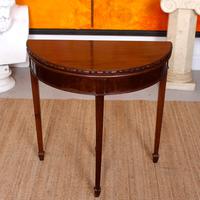 Edwardian Demilune Card Table Circular Mahogany (3 of 12) Edwardian Demilune Card Table Circular Mahogany (3 of 12)