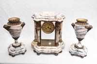 Antique French Gilt Clock Set Garniture Urns with Atlas Figures (2 of 9) Antique French Gilt Clock Set Garniture Urns with Atlas Figures (2 of 9)