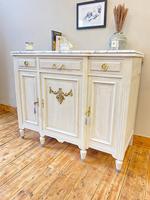 French Oak Sideboard / Buffet / Cupboard Topped in Statuario Marble (6 of 10) French Oak Sideboard / Buffet / Cupboard Topped in Statuario Marble (6 of 10)