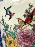 Pair Chinese Conjoined Porcelain Floral Birds Qianlong Vases (5 of 12) Pair Chinese Conjoined Porcelain Floral Birds Qianlong Vases (5 of 12)